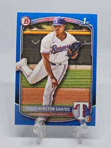 2025 1° Bowman Winston Santos True Blue 149/150 Rangers BCP-121 - Foto 1 di 3