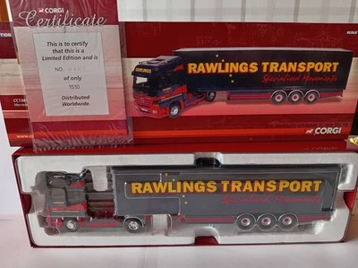 CORGI HAULIER OF RENOWN 1:50 MERCEDES BENZ ACTROS RAWLINGS TRANSPORT CC13813 NEW - Image 1 of 4