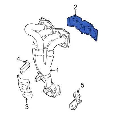 For Toyota Camry 2010-2017 Toyota 171730V010 Exhaust Manifold Gasket Foto 1 de 4