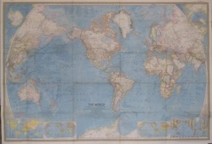 1965 Großformat WELTKARTE Kolonial Afrika Vietnam UdSSR Israel Grönland Hawaii - Bild 1 von 12