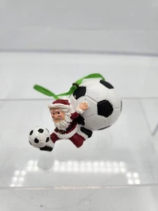 VINTAGE AVON 1 1/2" TALL SANTA SPORTS ORNAMENT SOCCER OLD STOCK 1996 - Picture 1 of 6