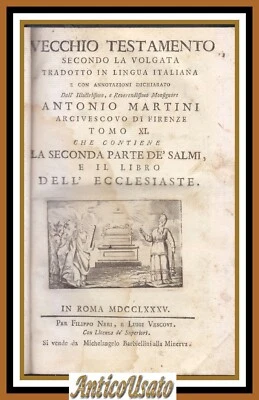 LA SECONDA PARTE DEI SALMI IL LIBRO DELL'ECCLESIASTE  1785 Bibbia antica Martini - Immagine 1 di 3