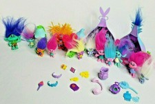 Lot 12 Dreamworks Trolls Figures & Poppys Hair Salon Poppy Guy Diamond Dj Suki
