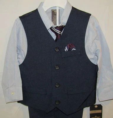 NUEVO CONJUNTO CHALECO DOCKERS NIÑOS PEQUEÑOS AZUL PLÁCIDO 4 PIEZAS TALLA 2T Foto 1 de 3