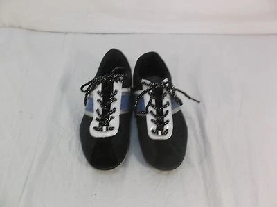 ZAPATOS FUBU NEGROS con AZUL BLANCO Y PLATA RIBETE ENTRENAMIENTO CRUZADO MUJER talla 8 KD140347 Foto 1 de 4