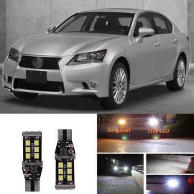 Bombillas LED 15-SMD blancas de xenón 2 piezas aptas para Lexus serie GS 2002-2015 luz de respaldo Foto 1 de 4