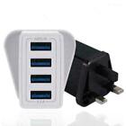 4-Multi Port Fast Quick Charge USB Hub Mains Wall Charger new Plug Phone Z5A7