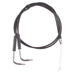 Black Vinyl Coated +2" Throttle Cable Set 2002-2007 Harley Road Glide Cruise - Picture 1 of 1