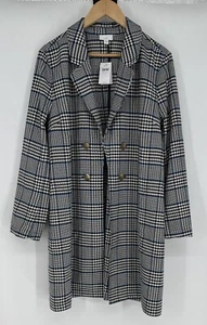 J.Jill Damen Größe L.  Lange karierte Staubmanteljacke in Gerste Multi Einzelhandel 169 $ - Bild 1 von 7