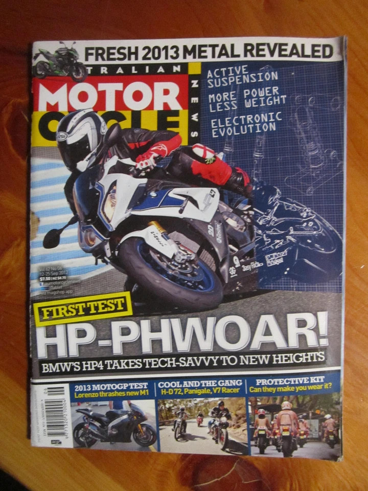 MAGAZINE AUSTRALIAN MOTOR CYCLE NEWS VOL 62 NO. 06 12-25 SEPT 2012  *  MUST SEE - Image 1 of 1