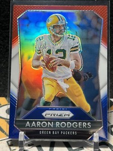 2015 Panini Prizm Aaron Rodgers Red, White And Blue Prizm! Packers #112