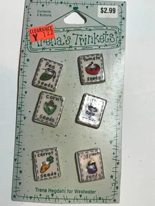 Trena's Trinkets Buttons Vegatable Seeds - Picture 1 of 2