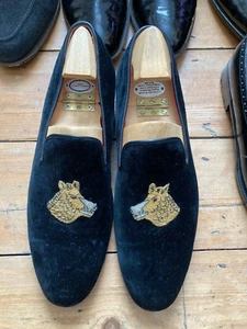 BESPOKE Velvet Slippers Opera Shoes 10 - Picture 1 of 8