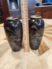 New listing
Pair of Antique Japanese Bronze lacquer Vase with Mother of Pearl Inlaid