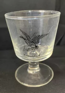 Federal Rocks Footed Glass Sportsman Canvasback Canadian Goose  Vintage - Picture 1 of 6