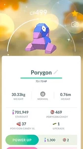 Shiny Porygon | Polvo de estrellas 20K registrado | Tr-de Go✨ - Imagen 1 de 2