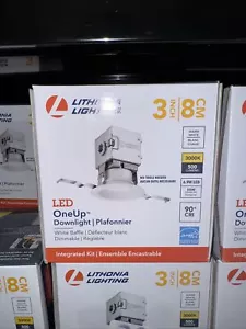 Kit de luz LED empotrada Lithonia Lighting OneUp 3" blanco deflector - Imagen 1 de 2