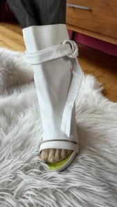 PINKO White Peep toe Wedge Ankle Boots Size 37, UK4 RRP325£ - Picture 1 of 14