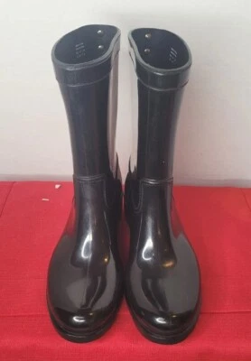 ALDO女式6-7码黑色橡胶雨靴跟防水 — 第 1/4 张图片
