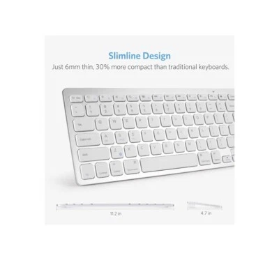 Anker Wireless Bluetooth Keyboard Ultra Slim for iOS/Android/Windows Tablet PC - Image 1 of 4