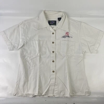 Vtg 90s Chase Authentics Shirt Size L White Button Down Rusty Wallace - Image 1 of 4