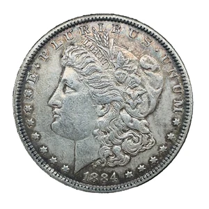 1884 Morgan Dollar XF/AU 90% Silver $1 US Coin Collectible #1318 - Picture 1 of 9