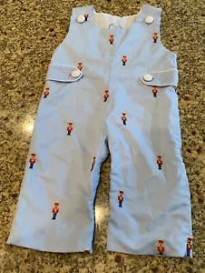 Bella Bean Boutique Boys Christmas Jumper Blue Embroidered Nutcracker 12M - Picture 1 of 8