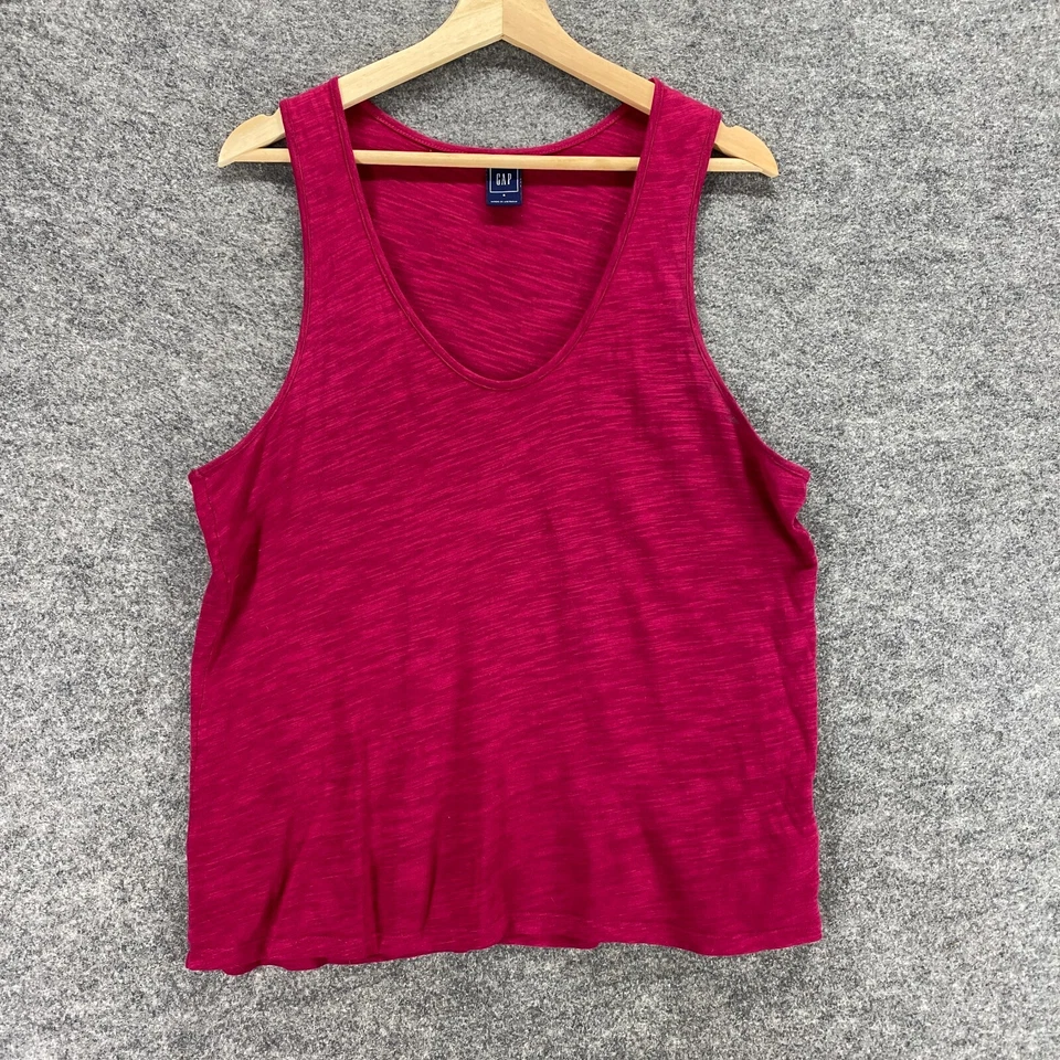 Camiseta feminina Gap S pequena rosa sem mangas algodão roupa ativa - Imagem 1 de 4