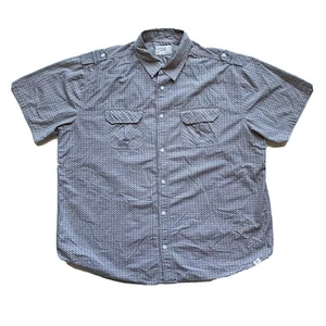 Free Planet Button Up Shirt Mens 2X Printed Short Sleeve Hawaiian Geometric NEW - Picture 1 of 11