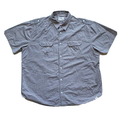 Free Planet Button Up Shirt Mens 2X Printed Short Sleeve Hawaiian Geometric NEW - Image 1 of 4