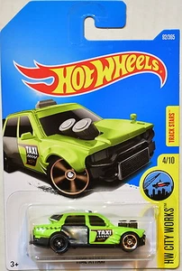 HOT WHEELS 2017 HW CITY WORKS TIME ATTAXI GREEN #4/10 - Picture 1 of 1