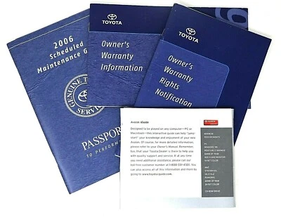 Toyota Avalon 2006 guía manual del propietario suplemento CD-ROM interactivo y garantía Foto 1 de 4