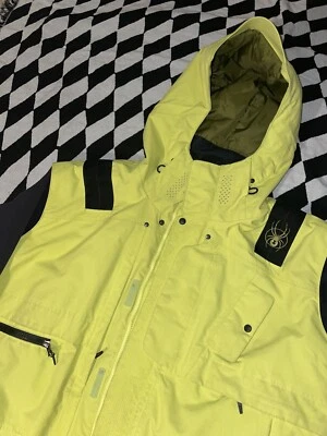 CHAQUETA ESQUÍ SPYDER VINTAGE NEÓN Y2K CHALECO BRAZOS DESMONTABLES XXL  Foto 1 de 4