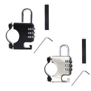 Portable Helmet Lock Motorcycle/Mountain Bike Anti-theft Combination Alloy Lock - Picture 1 of 14