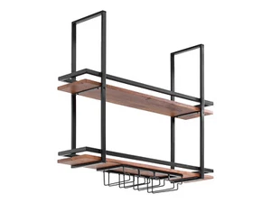 Hängeregal Aro 100cm Deckenregal Wandregal mit Weinglashalterung Weinregal Möbel - Bild 1 von 5