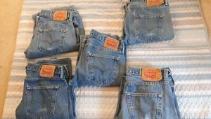 Levi's 501 pierna recta hombre 32x33 lote de 5 botones mosca - Imagen 1 de 5