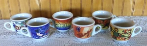 6 iBalli THE DANCES Saturnia Italy Demitasse Espresso 2 oz Porcelain Coffee Cups - Picture 1 of 10