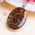 Ammonite Handmade Jewelry Solid 925 Sterling Silver Pendant Gift for her MO*