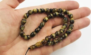 33 cuentas de oración islámicas naturaleza ámbar báltico Tasbih Misbaha prensado... - Imagen 1 de 7