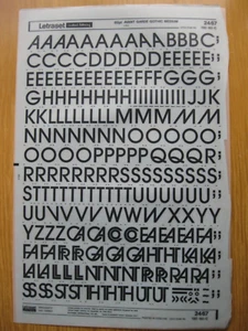 1 x Letraset Upper Case AVANT GARDE GOTHIC MEDIUM 60pt 17.3mm Sheet 2467 (R)