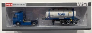 WSI Bruhn Volvo FH Globe XL 4x2 W/20 Ft Tank Container + Chassis 1:50 Scale - Picture 1 of 5