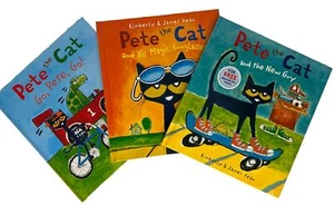 Pete the Cat Book 3 Books by Eric Litwin Go Pete Go, His Magic Sunglasses NEW - Picture 1 of 2