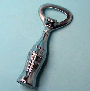Coke Coca Cola Company 4” Chrome Bottle Shaped Bottle Opener - Picture 1 of 2