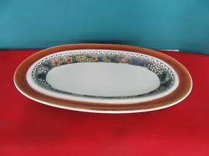 GOEBEL COUNTRY BURGUND Floral Porzellan Bavaria W. Germany - 9-1/4" Relish Tablett - Bild 1 von 4