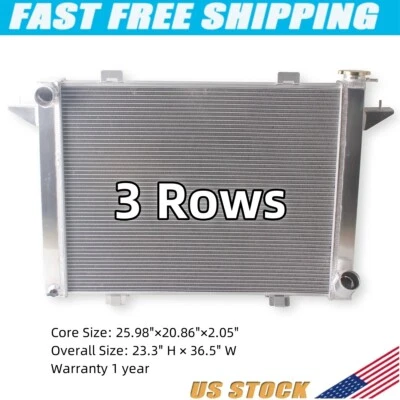 3Rows Radiator Fit 1991-1993 1992 Dodge 5.9L Cummins D/W 250 350 Pickup CC1198 Foto 1 de 4