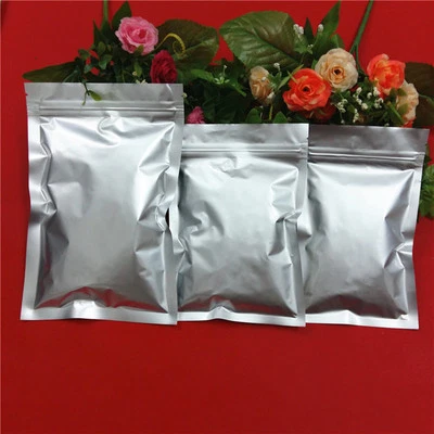 Чистый алюминиевый серебряный мешок майларовая фольга для мешка на молнии закрывающийся замок мешок пищевого класса - Изображение 1 из 4