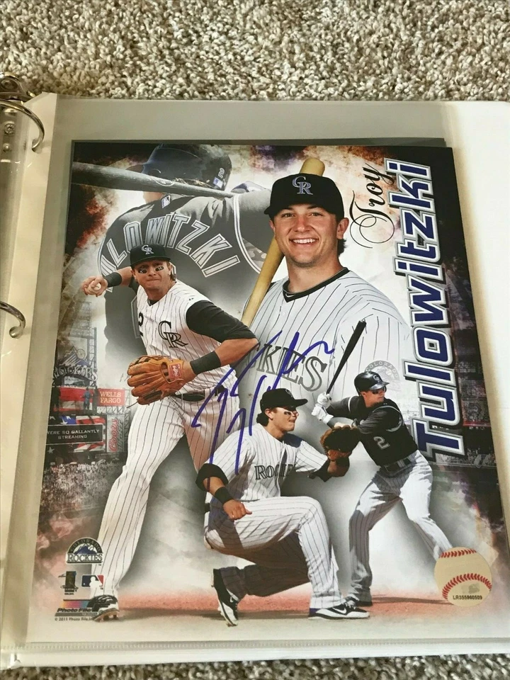 FOTO AUTOGRAFADA ASSINADA POR TROY TULOWITZKI 8X10 COLORADO ROCKIES STAR CERTIFICADO DE AUTENTICIDADE - Imagem 1 de 1