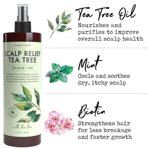 Scalp Relief Tea Tree Leave In Conditioner, Relieves Itchy Dry Scalp, Soft Hair - Picture 1 of 1