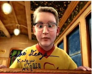Fotografia firmata Eddie Deezen autografata 8x10 Polar Express Know It All - Foto 1 di 1