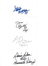 Nfl Football 3X5 Autographed 8 Card Lot